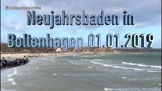 Neujahrsbaden in Boltenhagen am 01012019 ©boltenhagentravel [upl. by Aniretak3]