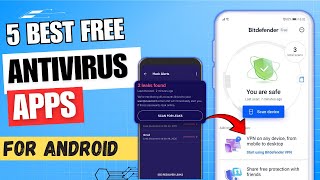 5 Best Free Antivirus Apps For Android 🦠  Free Antivirus for Android [upl. by Divadnoj]