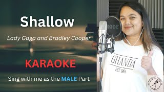 Shallow Female Part Only  Karaoke  Lady Gaga amp Bradley Cooper [upl. by Panchito]