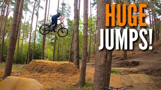 Riding HUGE Jumps  STEEP Trails At Woburn Bike Park [upl. by Aiello]