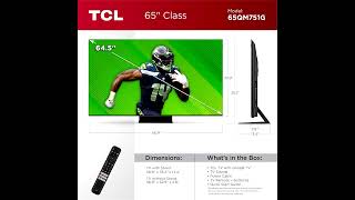 Review TCL 65Inch QM7 QLED 4K Smart QDMini LED with Google TV 65QM751G [upl. by Berkeley]