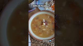 SOPA DE PICADILLO recipes delicioso recetas [upl. by Farwell694]