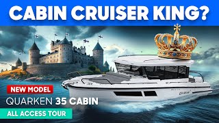 The BEST Cabin Cruiser On The Market 👑 Quarken 35 Cabin Tour amp Review by YachtBuyer [upl. by Ahsyen]