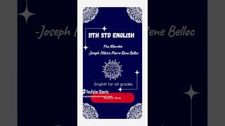 11th Standard English  The Microbe Hilaire Belloc Parallel reading Narration in Tamil [upl. by Noll]