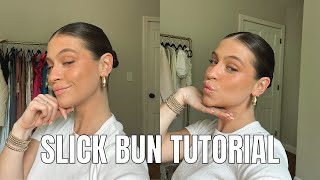 SLICK  SLEEK BUN HAIR TUTORIAL [upl. by Artaed]