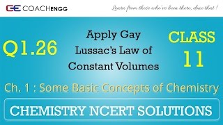 Some Basic Concepts of Chemistry Q126 Chapter 1 NCERT solutions CHEMISTRY Class 11 [upl. by Tami]