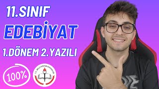 11Sınıf Edebiyat 1Dönem 2Yazılı Çözümü  \u00100 MEB Uyumlu  ymileyazilimvar [upl. by Cannon]