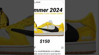 Travis Scott Jordan 1 Low Canary Yellow travisscott jordan1 [upl. by Wolfie128]