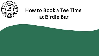 How to book a tee time at Birdie Bar [upl. by Combes]