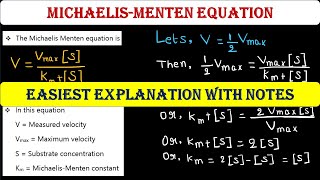 Michaelis Menten equation  Biochemistry [upl. by Onairot]