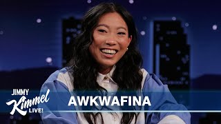 Awkwafina on Crazy Rich Asians Slot Machine Working with John Cena amp New Movie Jackpot [upl. by Eatnoled285]