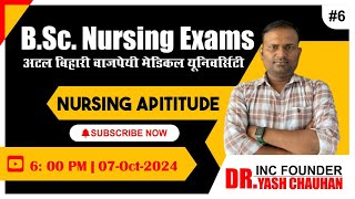 NURSING APTITUDE  NEET NURSING AIIMS  BSC NURSING EXAM UP BSc NURSING BY DR YASH CHAUHAN [upl. by Millham]