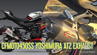 CFMOTO450SS Yoshimura AT2 Exhaust Installation not a replica [upl. by Ynnavoig]