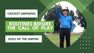 Routines before the call of play  Cricket cricket cricketumpire [upl. by Sabian]