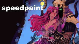 Hades and Persephone  Speedpaint  Smite fanart [upl. by Ellennod586]