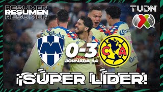 Resumen y goles  Monterrey 03 América  AP2023J14  Liga Mx  TUDN [upl. by Medlin]