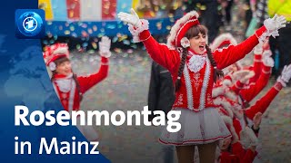 Karneval Rosenmontagszug in Mainz rollt [upl. by Godspeed]