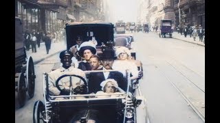 The streets of Manhattan NYC in 1911 In COLOR [upl. by Yezdnil79]