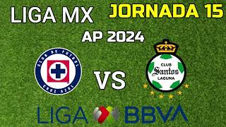 CRUZ AZUL VS SANTOS JORNADA 15 HORARIO FECHA Y CANAL [upl. by Natsirt]