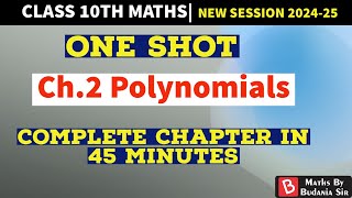 Polynomials Class 10th Maths Maths By Budania Sir [upl. by Gere]