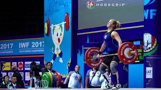 Siuzanna Valodzka 58  79kg amp 83kg Snatches  2017 Youth Worlds [upl. by Ailefo]