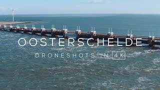 Oosterscheldekering Deltawerk in 4K  Drone video [upl. by Ponton872]