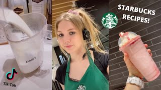 Starbucks barista teaches you how to make your favourite Starbucks drinks TikTok compilation [upl. by Helmut]