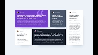 Testimonials grid section using html and css [upl. by Tadd606]