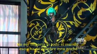 Lady Gaga  The Edge Of Glory Subtitulada en español Live [upl. by Aicina705]