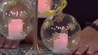 Set of 3 Candle Impressions Glass Ornaments w Flameless Votives amp Boxes with Albany Irvin [upl. by Murtagh]