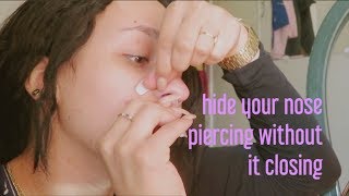 HOW TO HIDE NOSE PIERCING [upl. by Profant961]