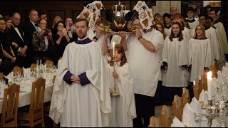 Boars Head Carol Ceremony  Official Version  The Queens College Oxford [upl. by Annaoj]