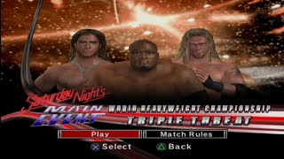 WWE SVR 2007  Johnny Nitro vs Edge vs Bobby Lashley  World Heavyweight Championship [upl. by Halac]