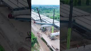 Steel structure viaduct steel box girder hoisting bridge engineering steel structure installation [upl. by Eimmaj]