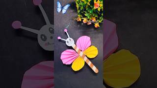 Easy kids butterfly craft🦋🧡😨shorts viralvideo trending funny story diy reels craft kidsfun [upl. by Saval584]