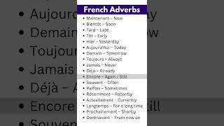 French adverbs for veg frenchforbeginners frenchlanguage frenchlanguagelearner learnfrench [upl. by Eisdnil]