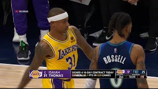 Isaiah Thomas checks in gets a standing ovation and scores first points 🙌 [upl. by Tien]