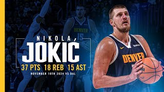 Nikola Jokić FIRST Player To Record This Stat Line 😳  Full Game Highlights vs Mavericks [upl. by Narut729]