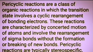 Pericyclic reactions amp classification electrocyclic cycloadditionSigmatropic Rearrangement [upl. by Jacqueline]