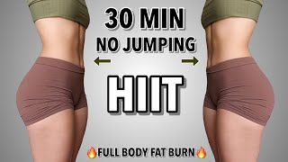 30 MIN LOW IMPACT HIIT WORKOUT 🔥  Full Body No Equipment No Jumping  Apartment Friendly HIIT [upl. by Daley]