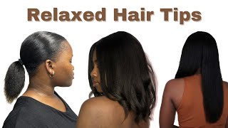 Relaxed Hair Tips  Do These 10 things to Grow Thick and Healthy Relaxed Hair [upl. by Violante]