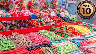 Top 10 Most Famous Candy Shops in the world  Best Candies in the world  Ultimate candy store tour [upl. by Bugbee]