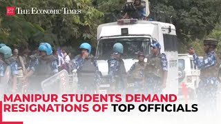 Manipur students demand resignations of top officials after fresh violence [upl. by Anelem]