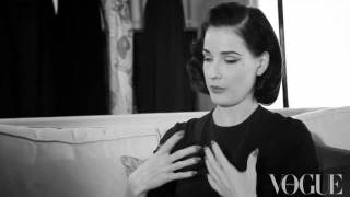 Dita Von Teese on real size women  Celebrity Interview  Vogue Australia [upl. by Duff]