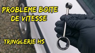 Probleme boite de vitesse tringlerie rotule levier mou dans le vide réparation changement biellette [upl. by Colwin]