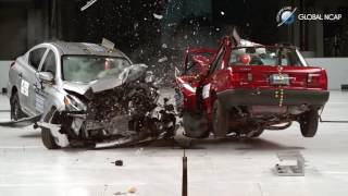 Latin NCAP Global NCAP Prueba de choque auto a auto [upl. by Leanahtan]