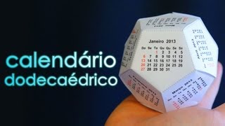 Como fazer um calendário 3D de 12 pentágonos calendário dodecaédrico [upl. by Bovill]