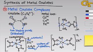 Synthesis of Metal Oxalates  Intro amp Theory [upl. by Ready]