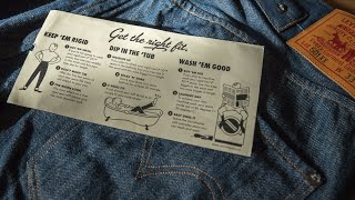 Get the right fit  Soaking the Unsanforized Levi’s Vintage Clothing 1890 501 jeans Part 1 [upl. by Aicirpac87]