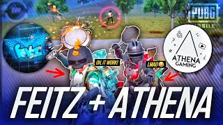 【Feitz x ATHENA】 Two Legends in One Video😎  PUBG MOBILE [upl. by Clements]